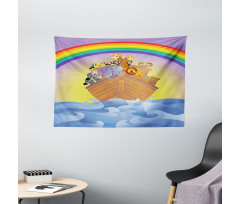 Animals Rainbow Ancient Wide Tapestry