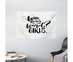 Inspirational Phrase Wide Tapestry