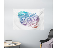 Moon and Planet Wide Tapestry