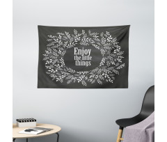 Wreath with a Phrase Wide Tapestry