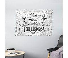 Hand Lettering Paisley Wide Tapestry