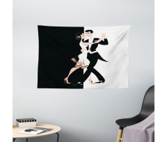 Dancing Couple Wide Tapestry