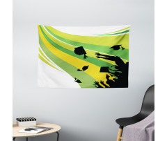 College Graduation Wide Tapestry