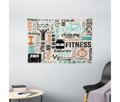 Healthy Life and Sports Wide Tapestry