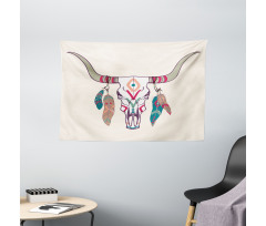 Texas Longhorn Steer Wide Tapestry