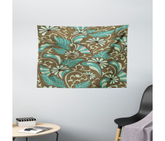 Feathers and Droplets Wide Tapestry