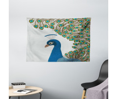 Exotic Feathers Frame Wide Tapestry