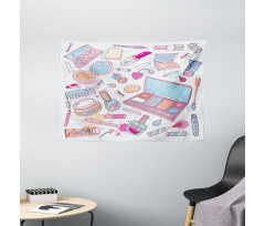 Makeup Cosmetics Glamor Wide Tapestry
