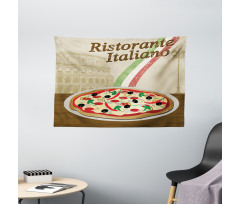 Italian Food Colloseum Wide Tapestry