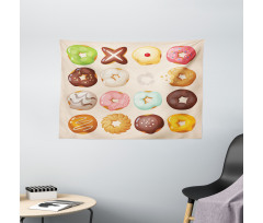 Delicious Glazed Pastries Wide Tapestry