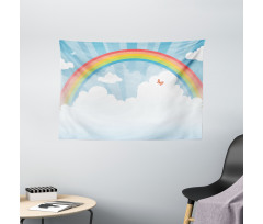 Colorful Rainbow Arc Wide Tapestry