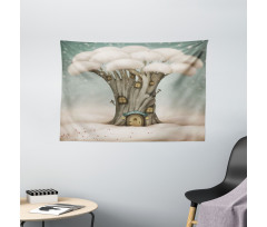 Tree in the Sky Fantasy Wide Tapestry