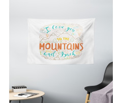 Valentines Day Phrase Wide Tapestry