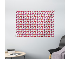 Pink Tone Doodle Wide Tapestry