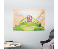 Vibrant Rainbow Wide Tapestry
