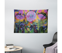 Marigold Blossom Wide Tapestry