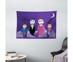 Family of Ghosts Wide Tapestry