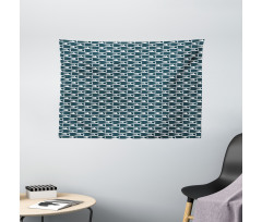 Pattern of Stripes and Fin Wide Tapestry