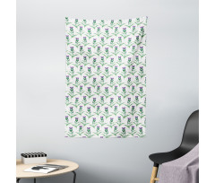 Botanical Print Plant Tapestry