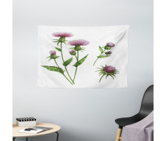Healing Herbs Concept Wide Tapestry
