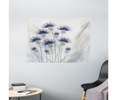 Gardening Theme Flowers Wide Tapestry