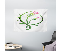 Graphic Flower Wide Tapestry