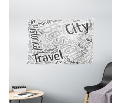 Worldcloud for Tourists Wide Tapestry