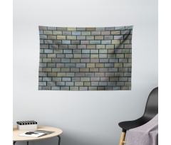 Stained Stone Brick Wide Tapestry
