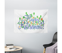 Calligraphy Balloon Wide Tapestry