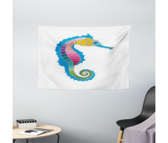 Colorful Graphic Form Wide Tapestry