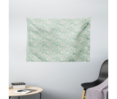 Tropical Sea Life Design Wide Tapestry