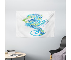 Curvy and Wavy Forms Wide Tapestry