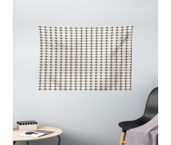 Geometric Stars Design Wide Tapestry