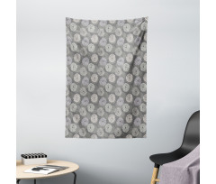 Abstract Dahlia Flowers Tapestry