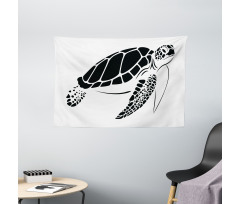 Monotone Caretta Caretta Wide Tapestry