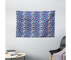 Pink Morning Glory Blossom Wide Tapestry