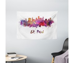Saint Paul Skyline Wide Tapestry