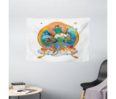 Sacred Female Figure Wide Tapestry
