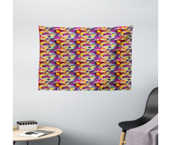 Oak Leaves with Nuts Wide Tapestry