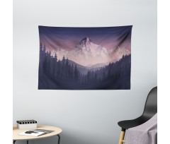 Foggy Mountain Range Wide Tapestry