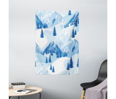 Snowy Fir Forest Tapestry