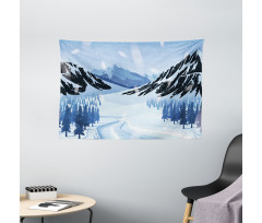 Snowy Highlands Wide Tapestry