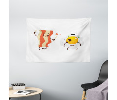 Funny Cartoon Characters Wide Tapestry