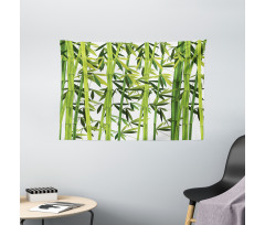 Fresh Green Plants Wide Tapestry