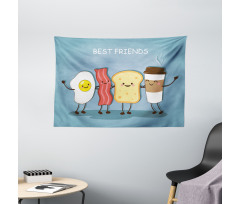 Morning Best Friends Wide Tapestry