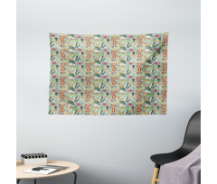 Rain Forest Animals Wide Tapestry