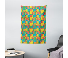 Cartoon Bugs in Square Tapestry