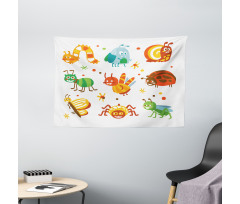 Butterfly Spider Bug Wide Tapestry