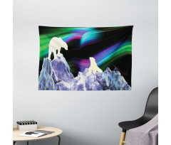 Aurora Borealis Ice Wide Tapestry