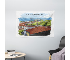 Sea Marmara Harbor Wide Tapestry